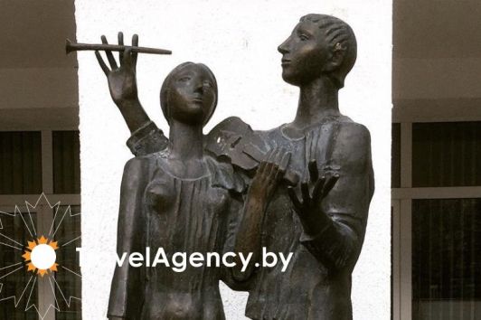 фото Скульптура "Скрипачка и флейтист"